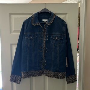 New with tags detailed jean jacket size 16